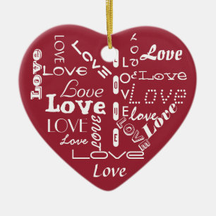 Cœur En Céramique Ornement d'amour
