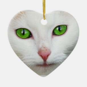 Cœur En Céramique Ornement de chat