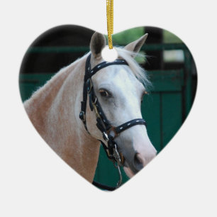 Cœur En Céramique Ornement de Paso Fino de palomino
