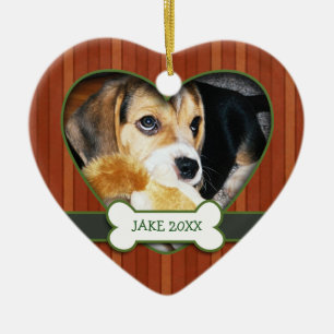 Cœur En Céramique Ornement personnalisé de chien de photo