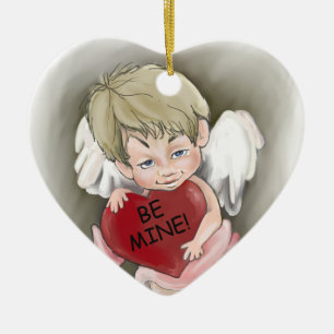 Cœur En Céramique Soyez Mineur Saint Valentin Ornement Chauffage