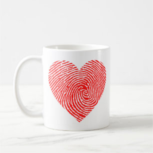 Coeur encre café tasse