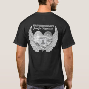 Coeur et Ange Ailes Argent Ajouter un T-shirt ph