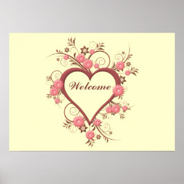 Coeur et fleurs Art Déco