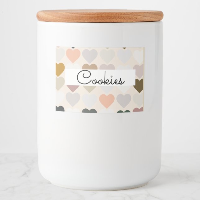 Coeur étiquette Cookie jarre (Devant)