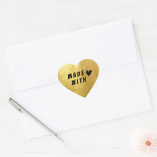 Cœur Fabriqué Avec Sticker Coeur De Scellage De Papier