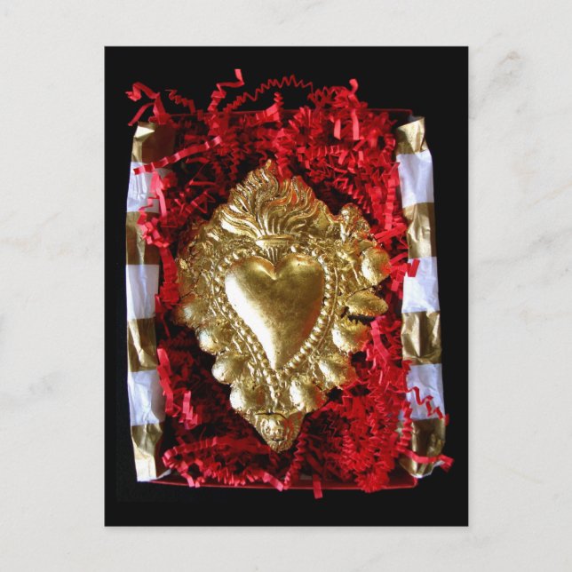 Coeur flamboyant — carte pour notes (Devant)