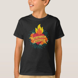 Coeur flamboyant Dia de los Muertos | T-shirt