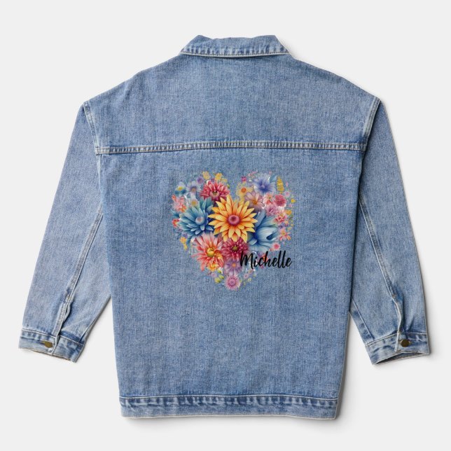 Coeur floral personnalisé (Verso)