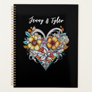 Coeur floral personnalisé Romantique