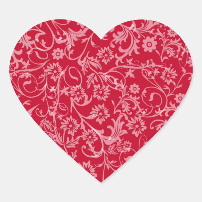 Coeur floral - Sticker (Devant)