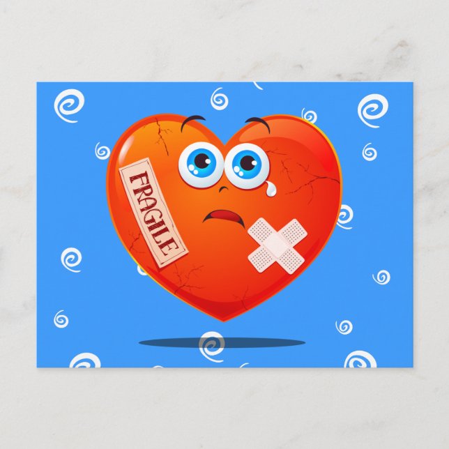 Coeur fragile, carte postale (Devant)