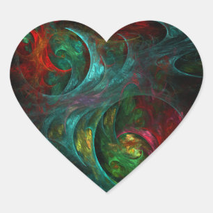 Cœur Genesis Nova Sticker Coeur Art Abstrait
