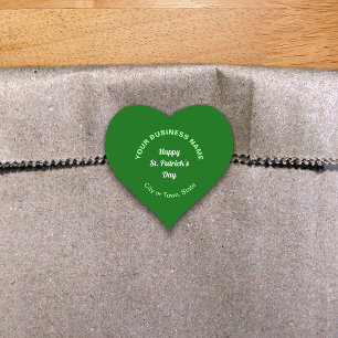 Cœur Green Saint Patrick Business Heart Shape Sticker