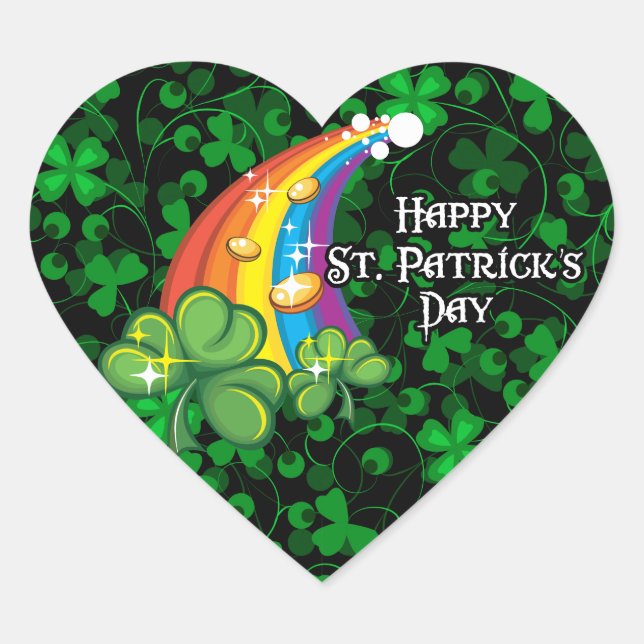 Cœur Happy St. Patrick's Day 1 Sticker (Devant)