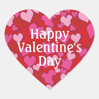 Cœur Heart Pattern Happy Valentine's Day Sticker