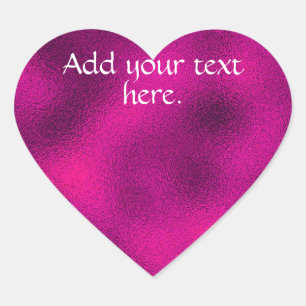Cœur Hot Rose Ajouter votre propre sticker Coeur de tex