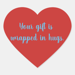 Cœur Hugs citation Heart Sticker