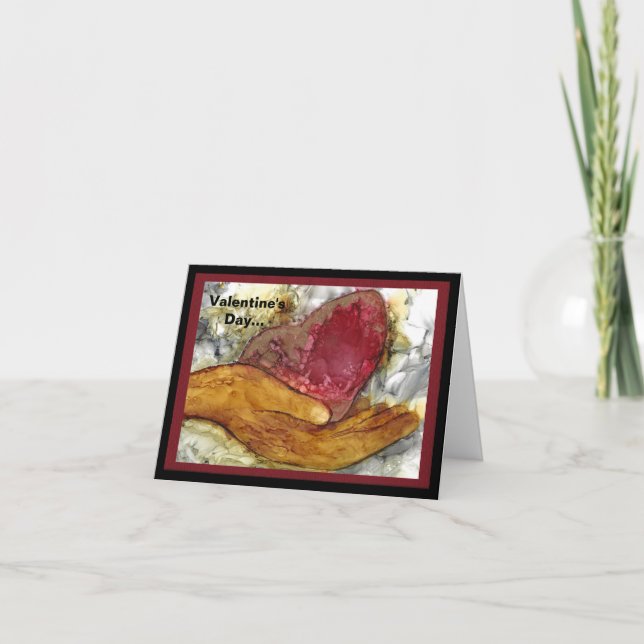 Coeur humoristique pour la carte de voeux de la Sa (Devant)