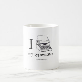 Coeur I ma machine à écrire, tasse
