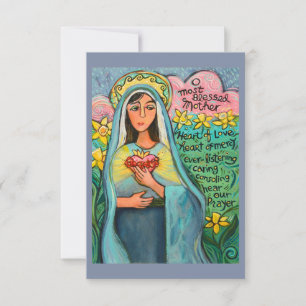Coeur immaculé de Marie, Carte de prière Memorare