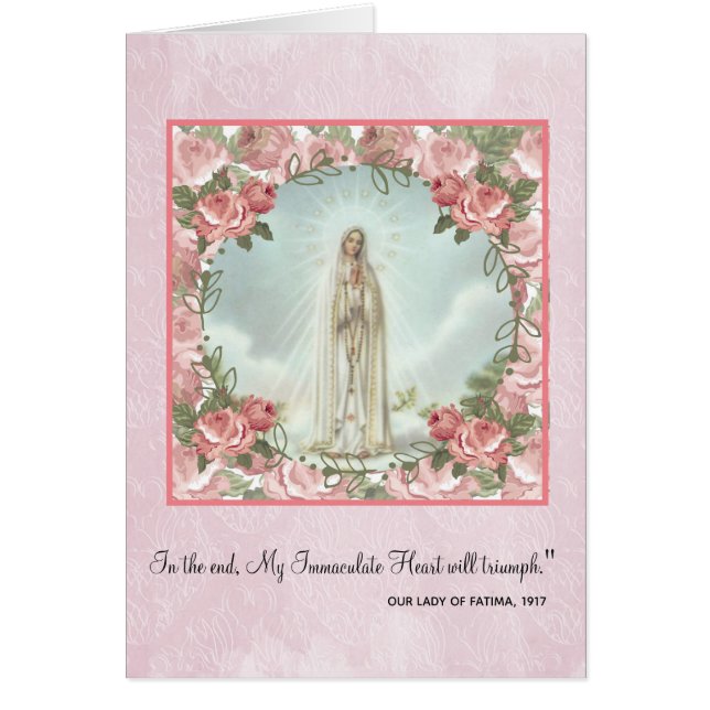 Coeur impeccable béni Fatima de Vierge Marie (Devant)