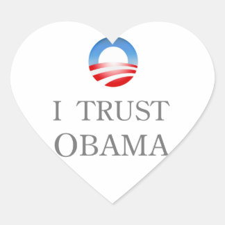 Cœur J'ai confiance en Obama Sticker