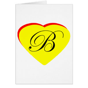 Coeur jaune rouge B Faire-part de mariage Le MUSÉE