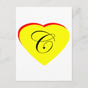 Coeur jaune rouge C Faire-part de mariage Le MUSÉE