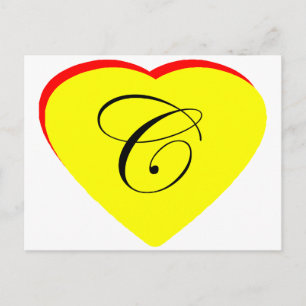 Coeur jaune rouge C Faire-part de mariage Le MUSÉE