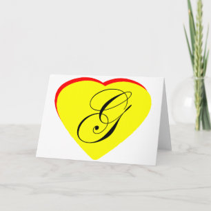 Coeur jaune rouge G Faire-part de mariage Le MUSÉE