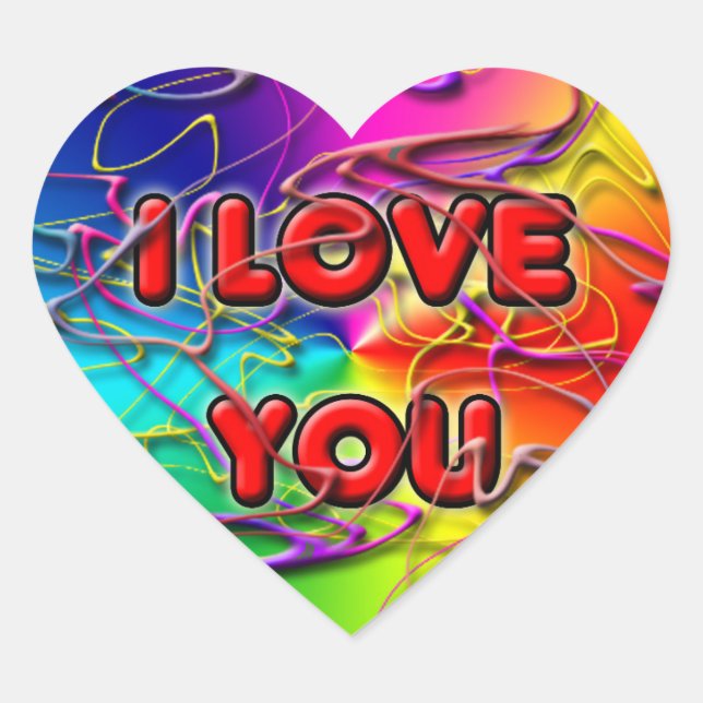 Cœur Je T'Aime Sticker (Devant)