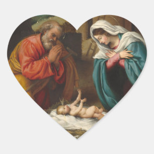 Cœur La Nativité 1523b   Sticker Blue Beach Song™