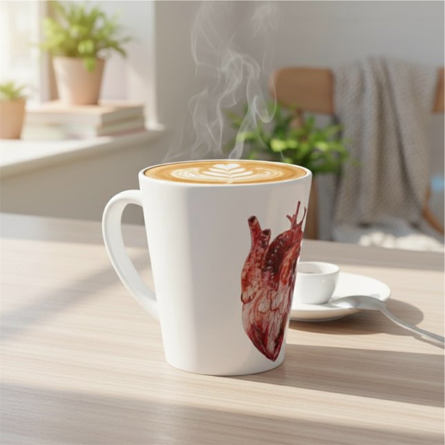 Coeur latte Mug (Créateur téléchargé)