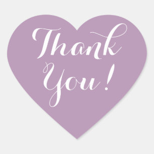 Cœur Mariage en forme de coeur violet merci sticker