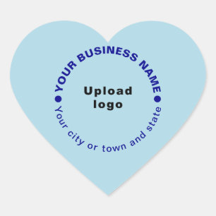 Cœur Marque d'affaires sur Sticker Coeur bleu monochrom