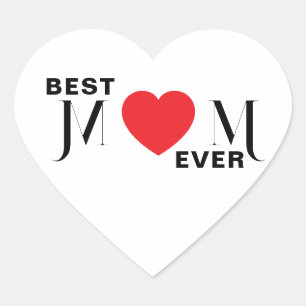 Cœur Meilleur Sticker Coeur de MOM Ever - Jovely Mom Ca