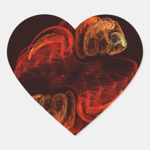 Cœur Métamorphose Sticker Coeur Art Abstrait