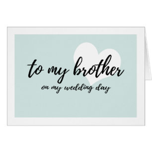Coeur mignon "à mon frère mon jour du mariage "