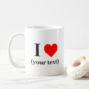 Coeur Mug I - Personnalisé (ajouter image/texte)