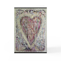 Coeur original d'art peignant la carte de