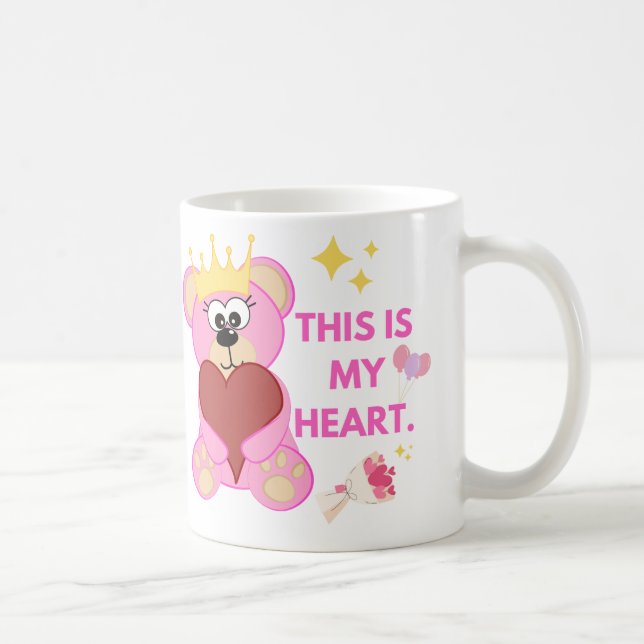 Coeur Ours Hug Mug (Droite)