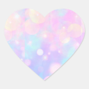 Cœur Panneaux de Bubbles Pastel Sticker Coeur