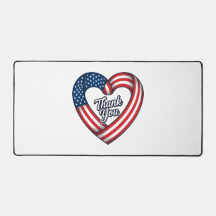 Cœur patriotique Merci Design vectoriel vintage_1