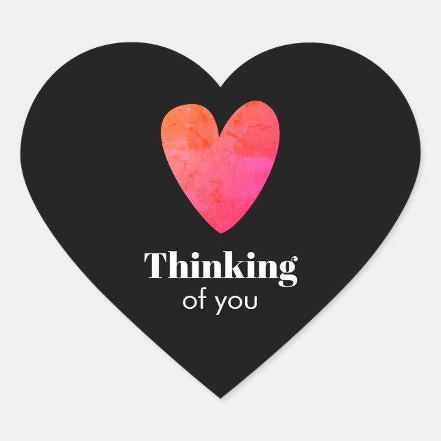 Cœur Penser à vous Coeur Sticker (Devant)