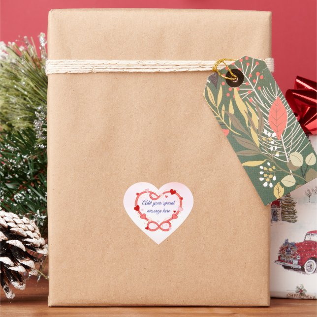 Cœur Personalized Romantic Valentine’s Day Sticker (vacances)