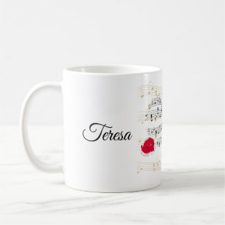 Coeur personnalisé de la musique avec la tasse de