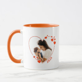 Coeur photo cadre Mug