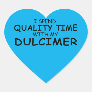 Cœur Qualité Temps Dulcimer Sticker Coeur