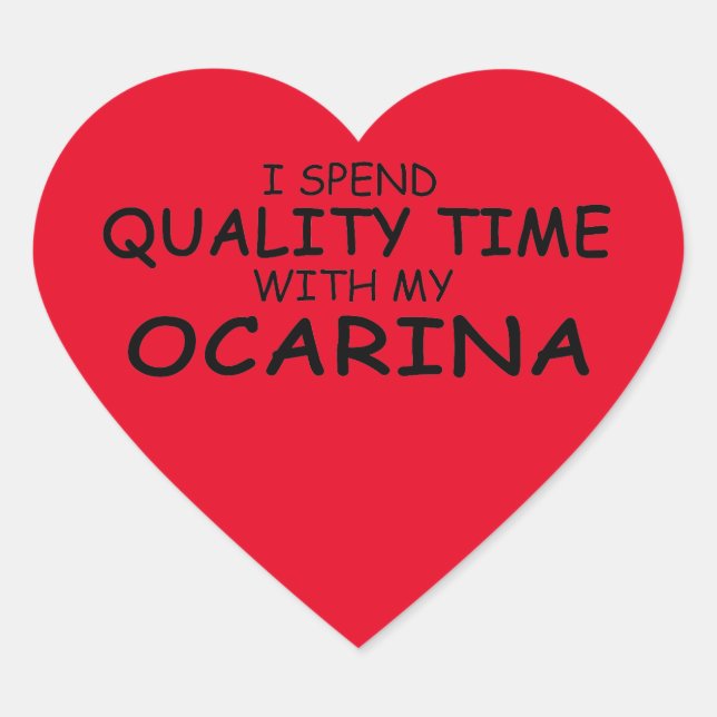 Cœur Qualité Temps Ocarina Coeur Sticker (Devant)